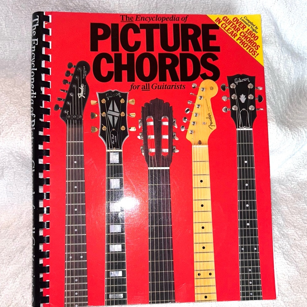 Guitar Picture Chords music Book spiral bound